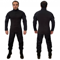 Тактический костюм с усилением коленей G3 силовикам на спецоперацию (черный)