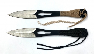Тактический набор метательных ножей с цветными шнурами