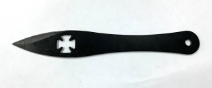 Тактический нож с перфорацией в форме креста из набора для метания