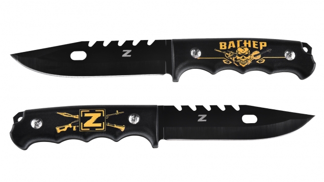 Тактический нож Z с символикой группы Вагнер