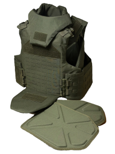 Тактический штурмовой бронежилет – полная защита тела в комплекте с КАПами (Олива)