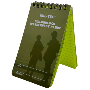 Тактический водонепроницаемый блокнот Mil-Tec 7х13см, 100 страниц