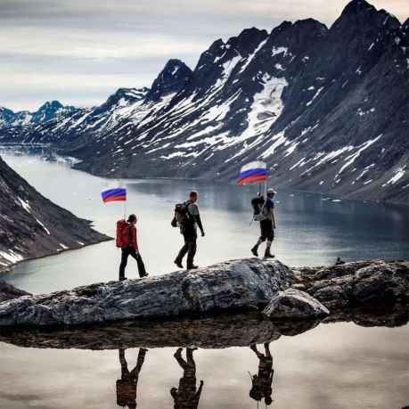Телескопический ручной флагшток
