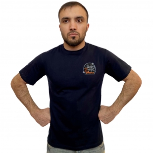 Тёмно-синяя футболка с термопереводкой Zа Донбасс