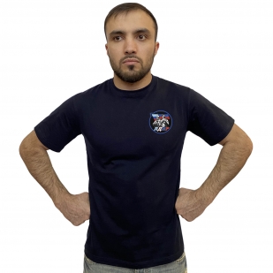 Тёмно-синяя футболка с трансфером ЛДНР