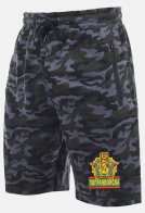 Темные армейские шорты с карманами и нашивкой Погранвойска