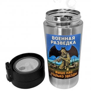 Термокружка 300 мл "Военная разведка" с виниловой наклейкой.