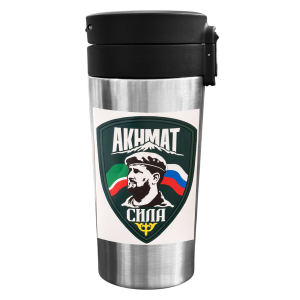 Термокружка "Ахмат - Сила" с виниловой наклейкой.