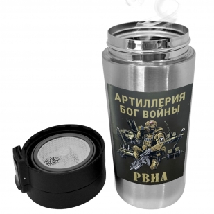 Термокружка "Артиллерия - Бог войны" с виниловой наклейкой.