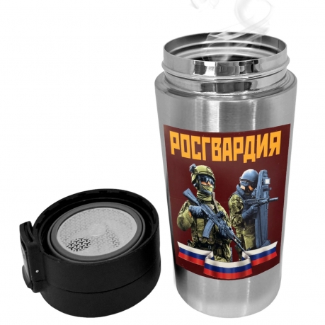 Термокружка "Росгвардия" с виниловой наклейкой.