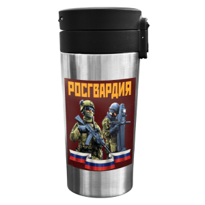 Термокружка "Росгвардия" с виниловой наклейкой.
