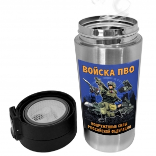 Термокружка "Войска ПВО ВС РФ" с виниловой наклейкой.