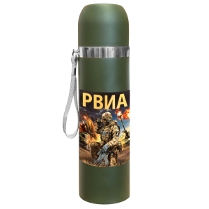 Термос РВиА с виниловой наклейкой.