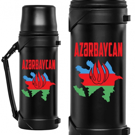 Термос с принтом Азербайджан