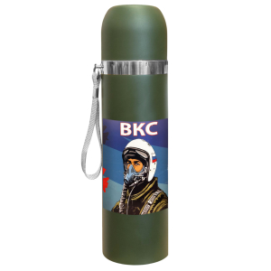 Термос ВКС с виниловой наклейкой.