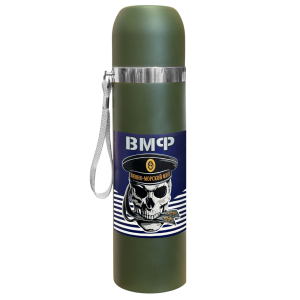 Термос ВМФ с виниловой наклейкой.