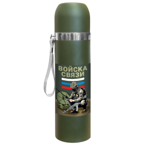 Термос Z "Войска связи" с виниловой наклейкой.