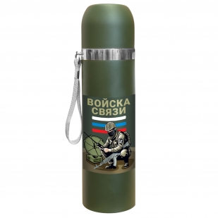 Термос Z "Войска связи" с виниловой наклейкой.