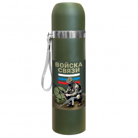 Термос Z "Войска связи" с виниловой наклейкой.