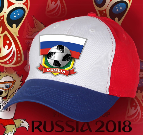 Трехцветная футбольная кепка Россия