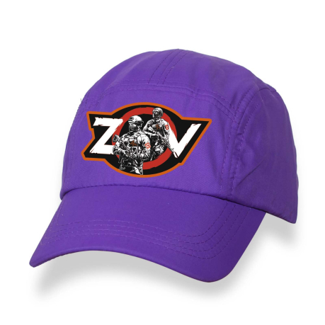 Трендовая фиолетовая кепка-пятипанелька ZVO