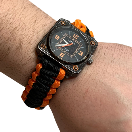 Туристические часы EMAK с браслетом из паракорда