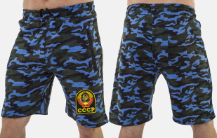 Удлиненные мужские шорты с нашивкой СССР - купить по низкой цене