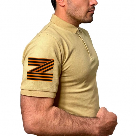 Удобная трикотажная футболка-поло с литерой Z