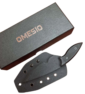 Универсальный нож скрытого ношения Omesio (черное лезвие, рукоять G10 черная)