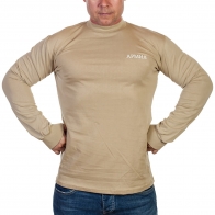 Мужская футболка с длинным рукавом и надписью "Армия"