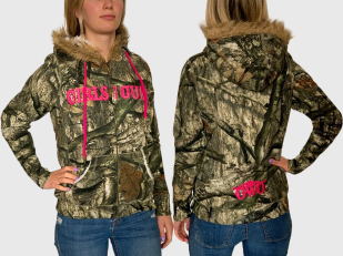 Женская утепленная куртка-толстовка Girls with guns