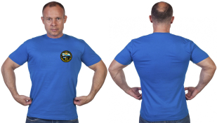 Васильковая футболка с шевроном 11 дивизии ПЛА СФ