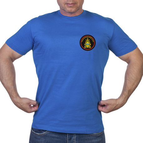 Васильковая футболка с шевроном Тихоокеанского флота ВМФ