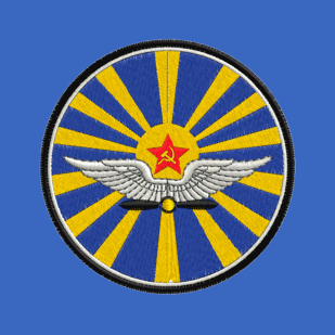 Васильковая футболка с шевроном ВВС СССР