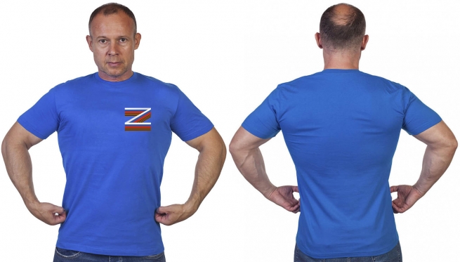 Васильковая футболка с символом Z
