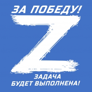 Васильковая футболка с термопереводкой Операция Z