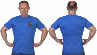 Васильковая футболка с трансфером Операция Z