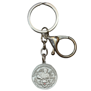 Металлический брелок-медаль ВДВ с девизом "Никто, кроме нас" 