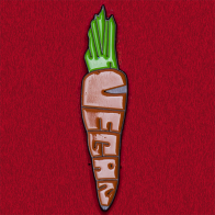 Веганский значок "Морковка"