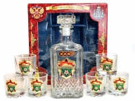 Водочный набор графин и стопки «Бронетехника СССР»