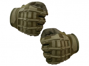 Военные перчатки прорезиненные хаки-олива - в Военпро