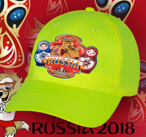 Для патриотов и друзей - яркая крутая бейсболка с принтом «Russia» Медведь с балалайкой и Матрешки от наших дизайнеров по самой низкой цене