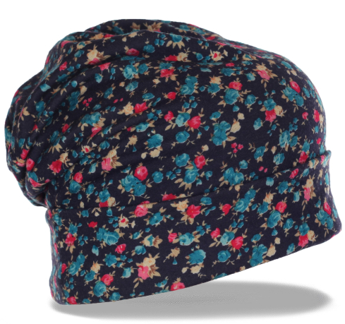 Высококачественная трикотажная шапка Розовый микс. Современная молодежная модель актуальная в этом сезоне