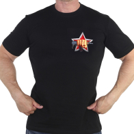 Хлопковая черная футболка Спецназ ВВ РФ