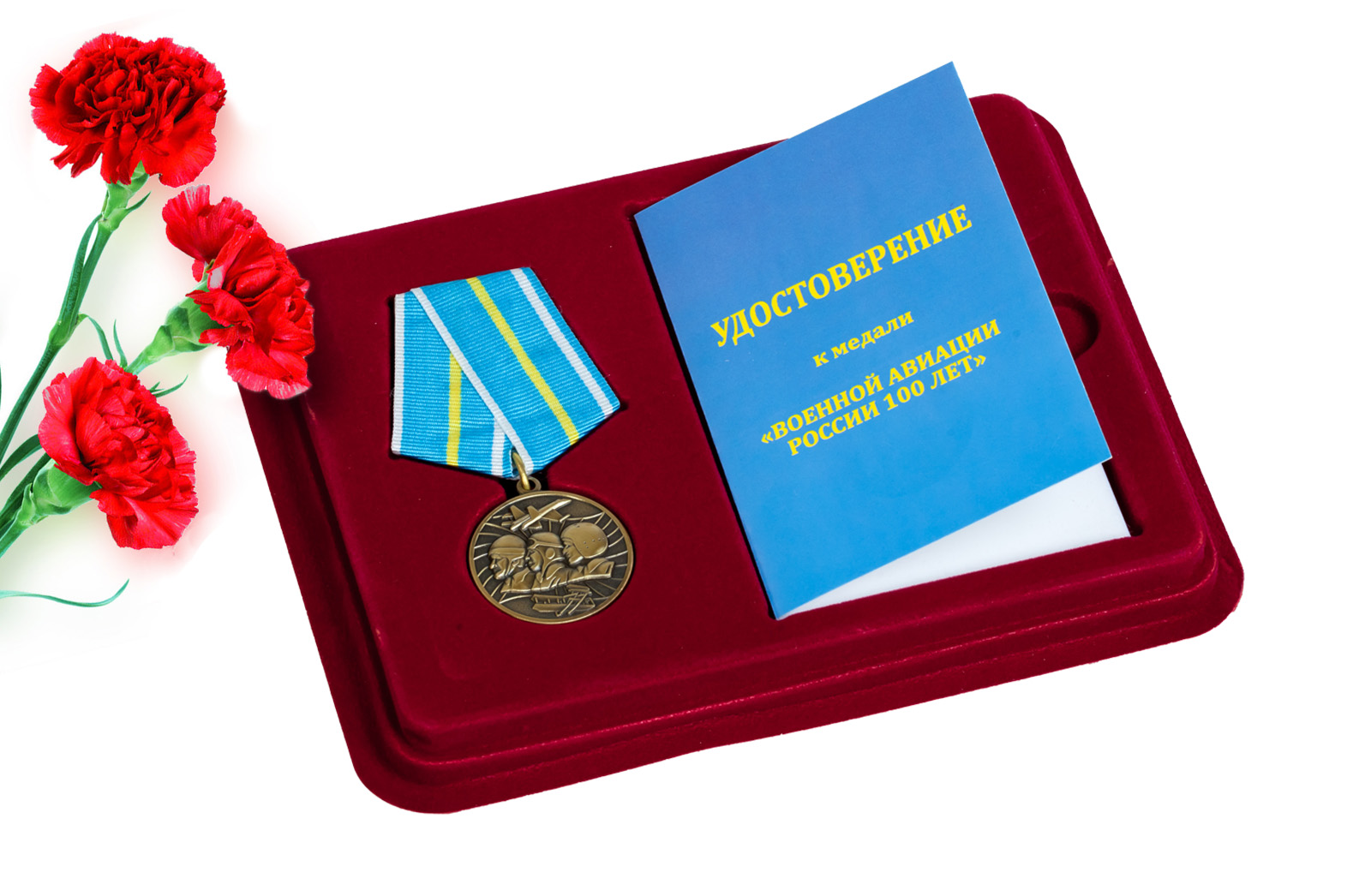 Купить юбилейную медаль 100 лет Военной авиации России в подарок