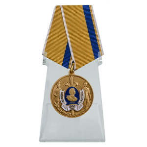 Юбилейная медаль "300 лет полиции России" на подставке