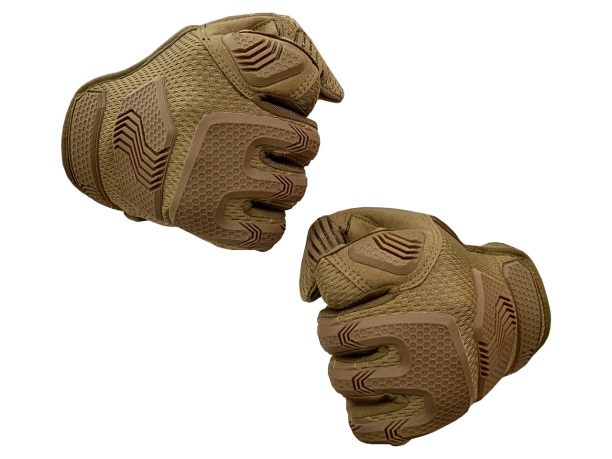 Защитные тактические перчатки хаки-песок в Военпро