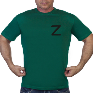 Зелёная футболка с термопереводкой Z