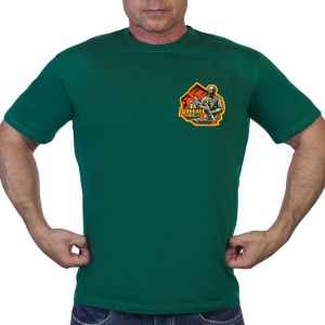 Зелёная футболка с термопереводкой "Zа Донбасс"