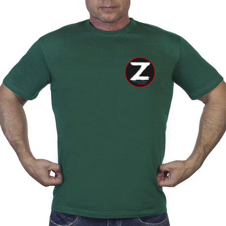 Зеленая футболка с термопринтом «Z» 